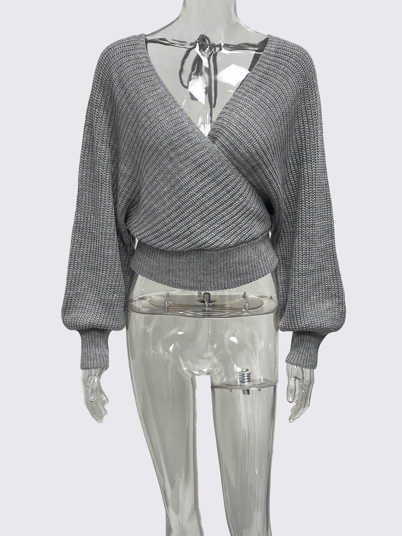 The Aura Chic™ Cropped V-Knit