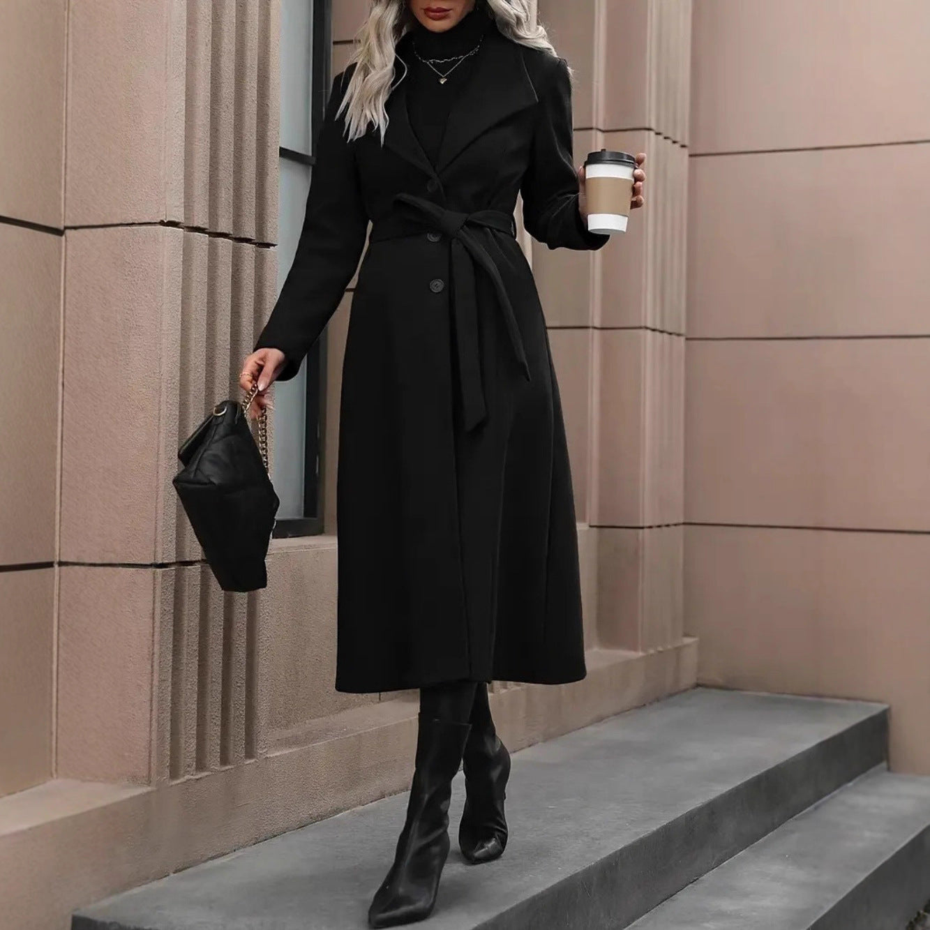 The Minimalist Muse™ Belted Overcoat