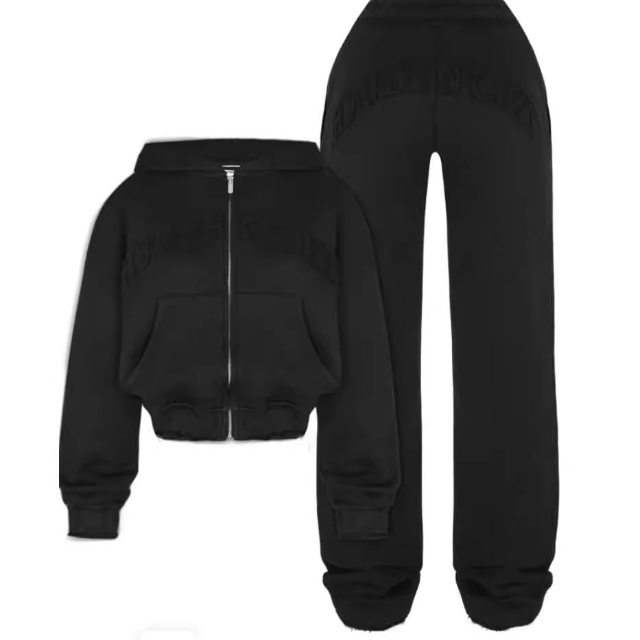 The Ins-Vibe™ Zip-Up Cropped Set