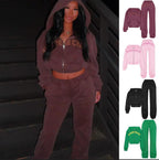 The Ins-Vibe™ Zip-Up Cropped Set