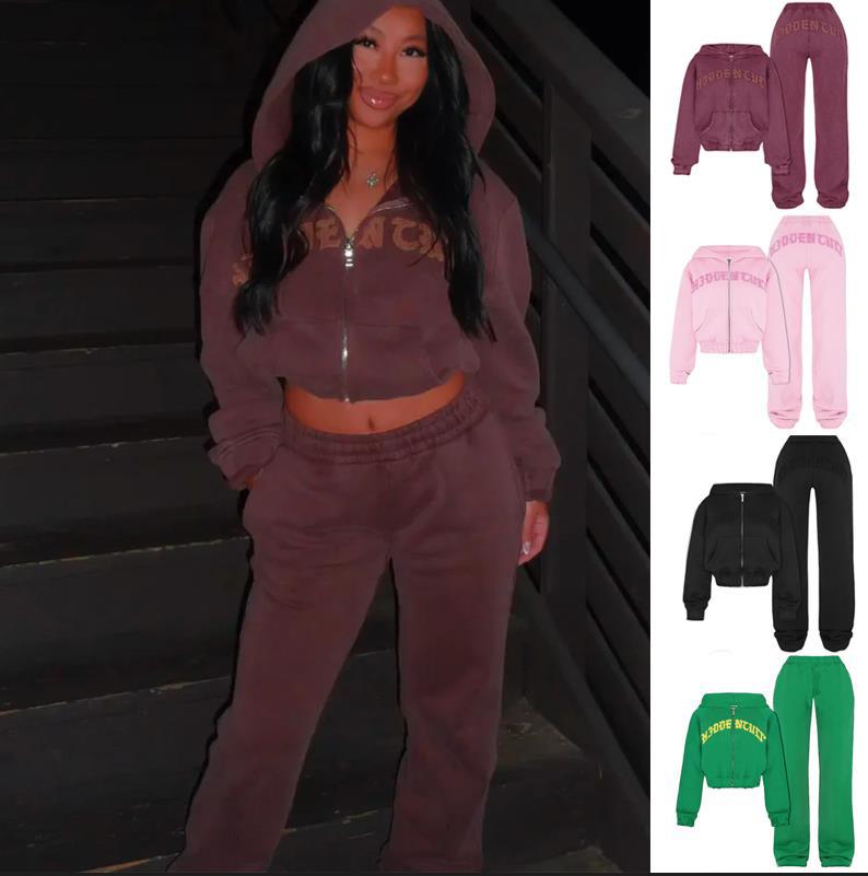 The Ins-Vibe™ Zip-Up Cropped Set