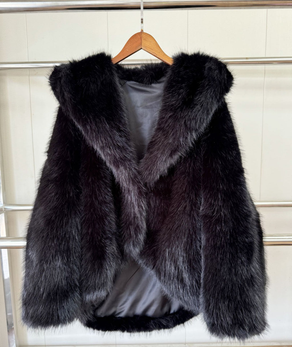 The Emerald Fox™ Hooded Fur Coat