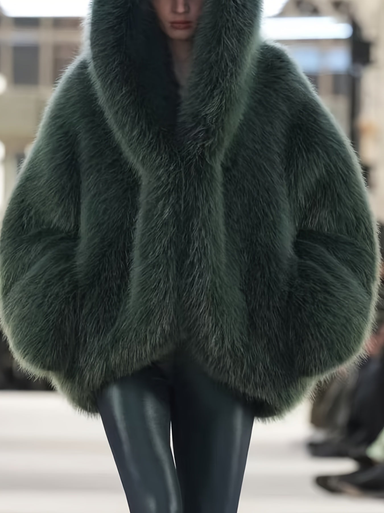 The Emerald Fox™ Hooded Fur Coat